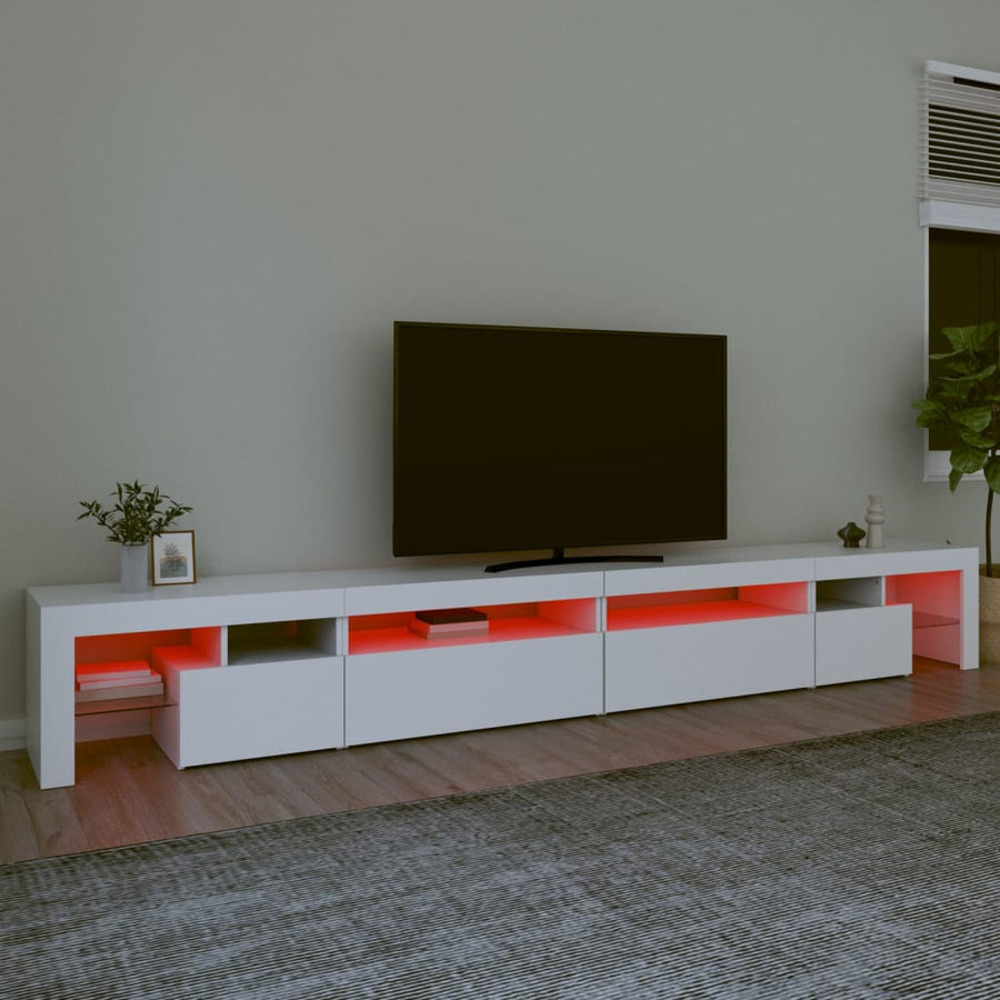Tv-Meubel Met Led-Verlichting 290X36,5X40 Cm 290 x 36.5 x 40 cm Wit