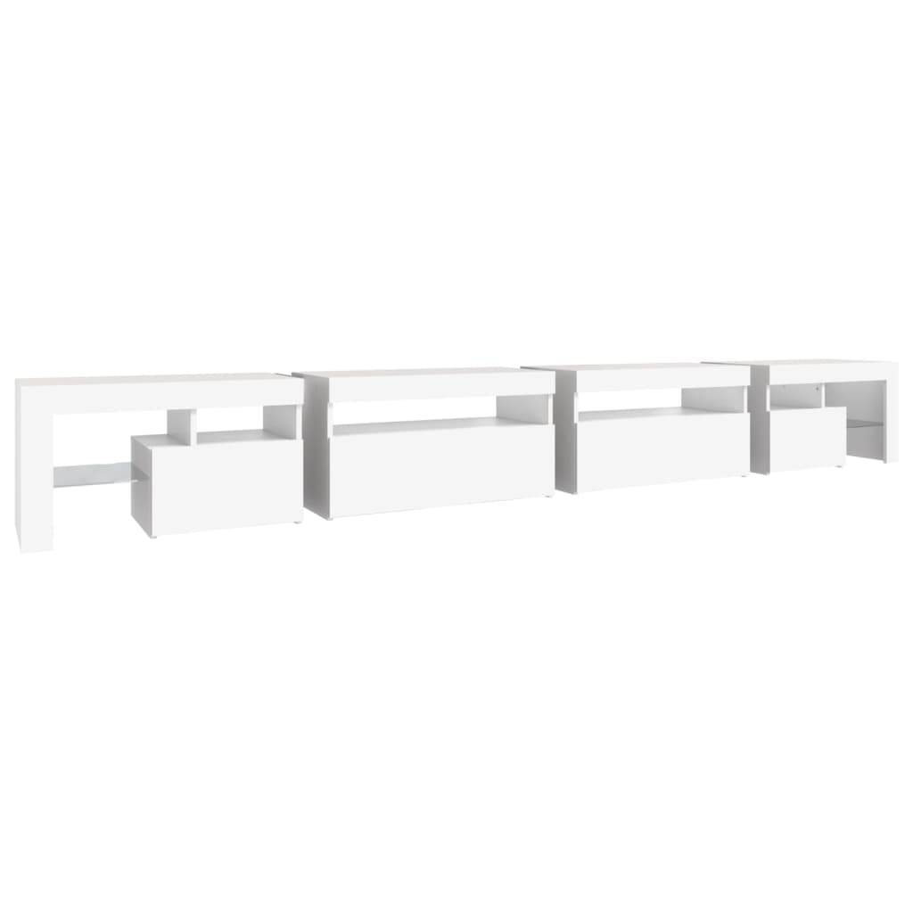 Tv-Meubel Met Led-Verlichting 290X36,5X40 Cm 290 x 36.5 x 40 cm Wit
