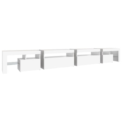 Tv-Meubel Met Led-Verlichting 290X36,5X40 Cm 290 x 36.5 x 40 cm Wit