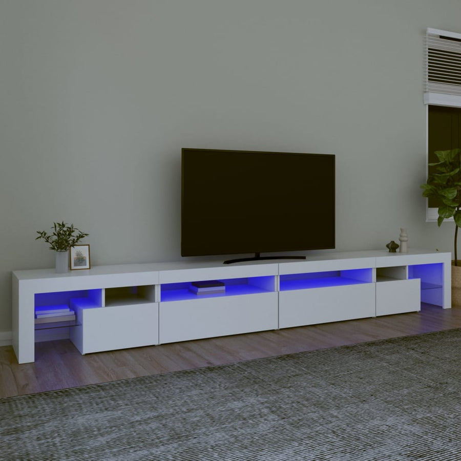 Tv-Meubel Met Led-Verlichting 290X36,5X40 Cm 290 x 36.5 x 40 cm Wit
