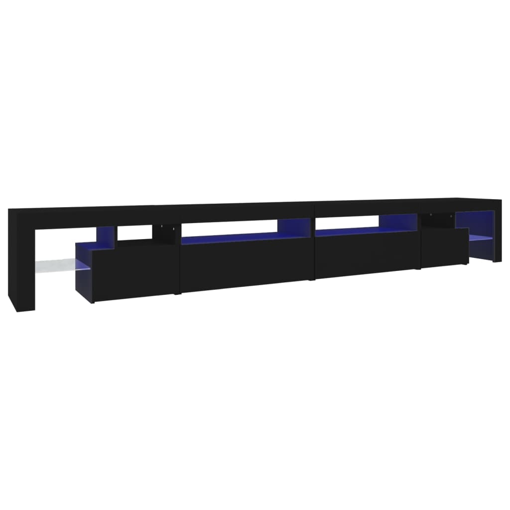 Tv-Meubel Met Led-Verlichting 290X36,5X40 Cm 290 x 36.5 x 40 cm Zwart