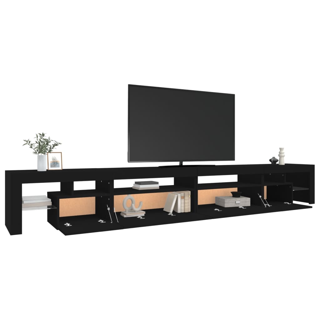 Tv-Meubel Met Led-Verlichting 290X36,5X40 Cm 290 x 36.5 x 40 cm Zwart