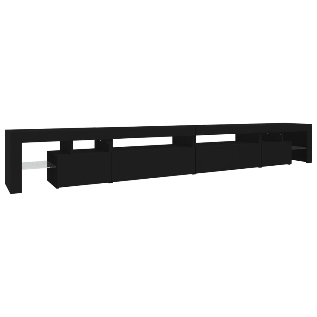Tv-Meubel Met Led-Verlichting 290X36,5X40 Cm 290 x 36.5 x 40 cm Zwart