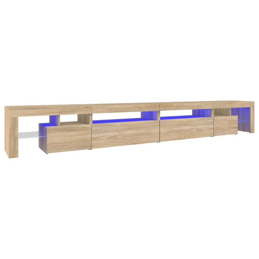 Tv-Meubel Met Led-Verlichting 290X36,5X40Cm Kleurig 290 x 36.5 x 40 cm Sonoma eiken