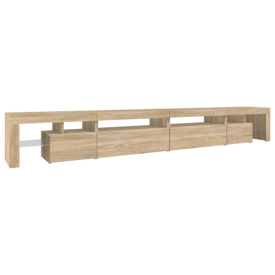 Tv-Meubel Met Led-Verlichting 290X36,5X40Cm Kleurig 290 x 36.5 x 40 cm Sonoma eiken