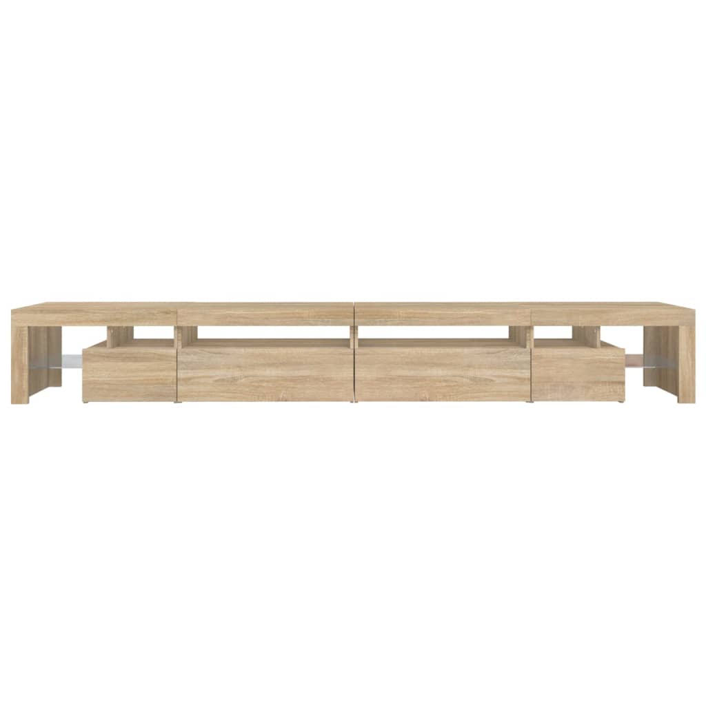 Tv-Meubel Met Led-Verlichting 290X36,5X40Cm Kleurig 290 x 36.5 x 40 cm Sonoma eiken