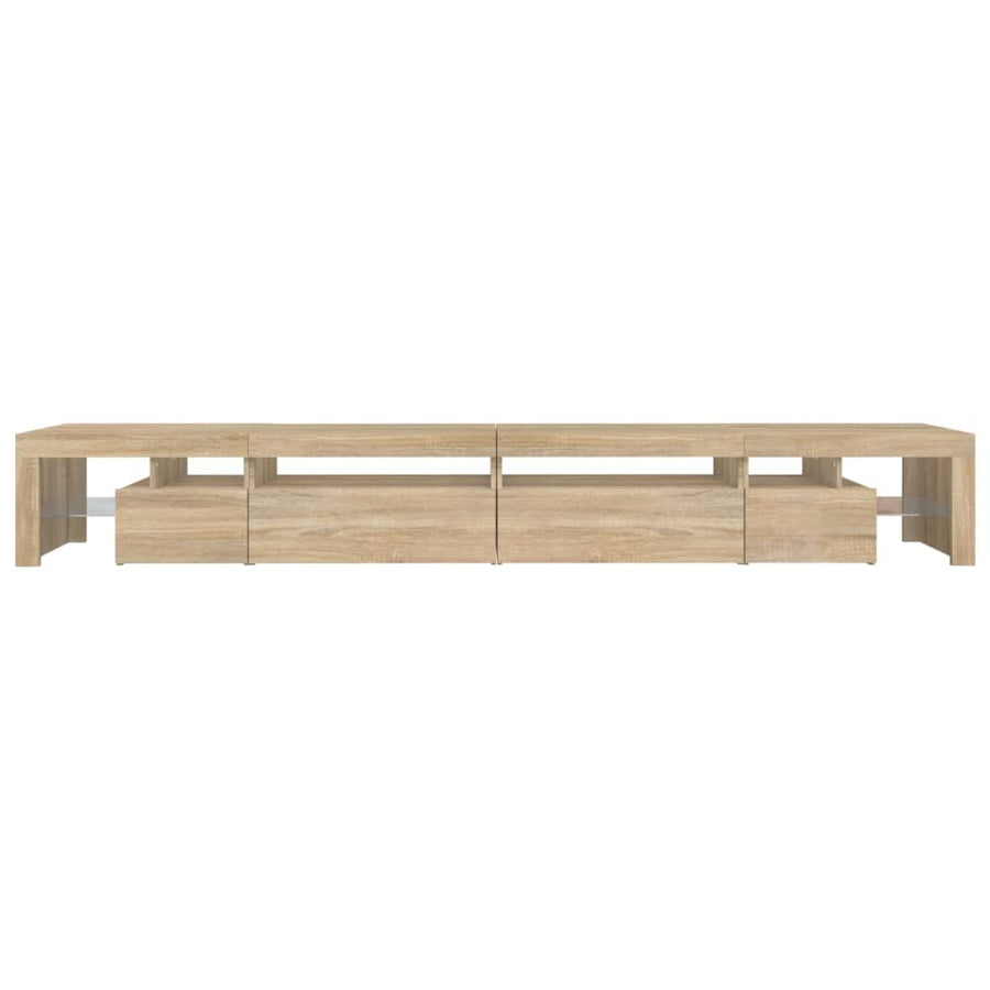 Tv-Meubel Met Led-Verlichting 290X36,5X40Cm Kleurig 290 x 36.5 x 40 cm Sonoma eiken