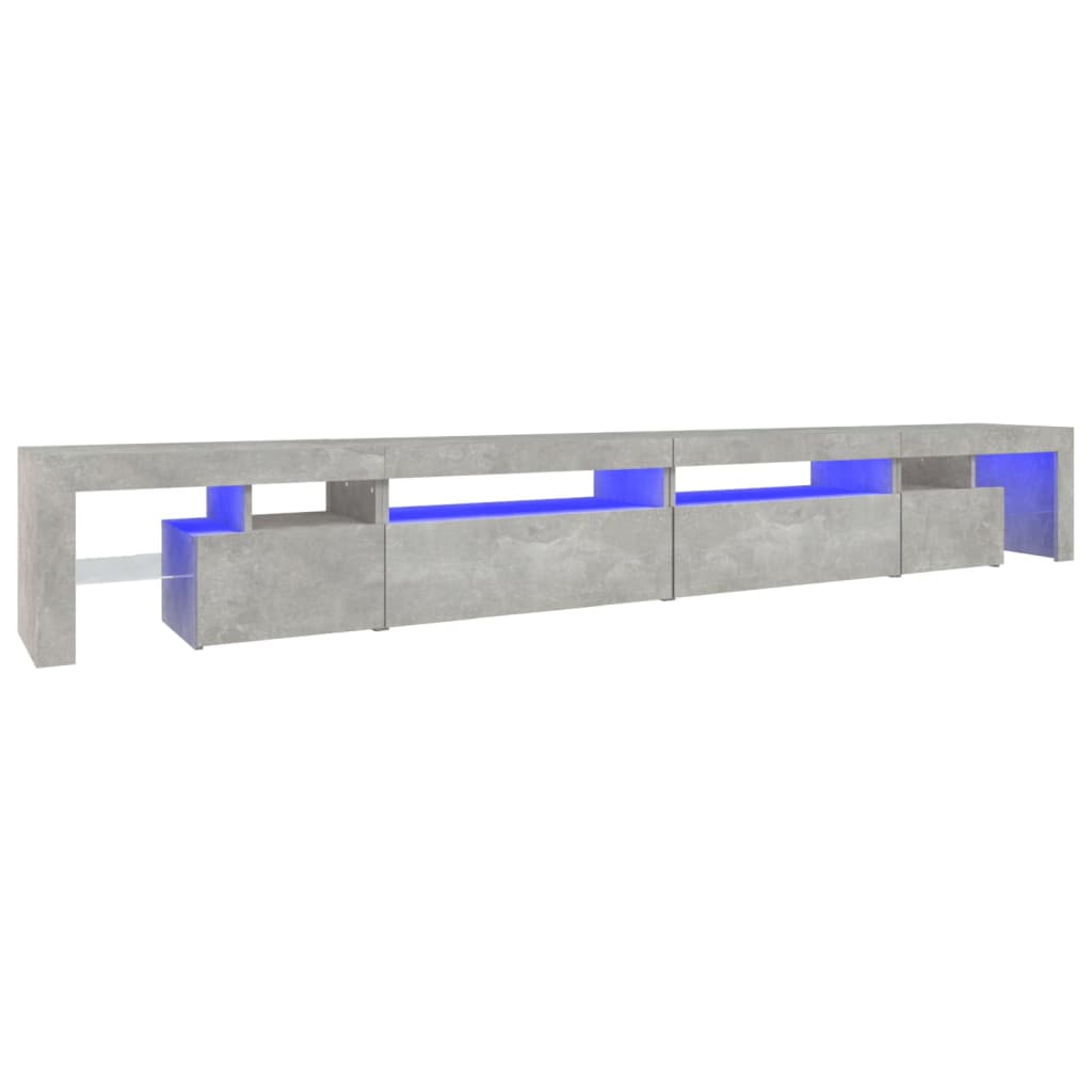 Tv-Meubel Met Led-Verlichting 290X36,5X40 Cm 290 x 36.5 x 40 cm Betongrijs