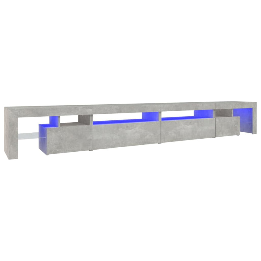 Tv-Meubel Met Led-Verlichting 290X36,5X40 Cm 290 x 36.5 x 40 cm Betongrijs