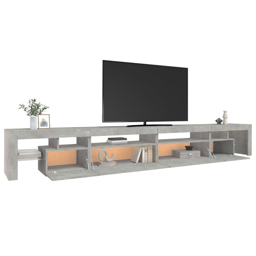 Tv-Meubel Met Led-Verlichting 290X36,5X40 Cm 290 x 36.5 x 40 cm Betongrijs