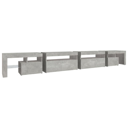 Tv-Meubel Met Led-Verlichting 290X36,5X40 Cm 290 x 36.5 x 40 cm Betongrijs