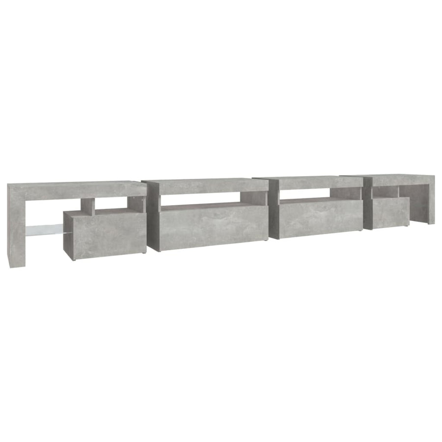 Tv-Meubel Met Led-Verlichting 290X36,5X40 Cm 290 x 36.5 x 40 cm Betongrijs