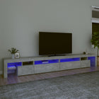 Tv-meubel 290x36,5x40 cm betongrijs LED