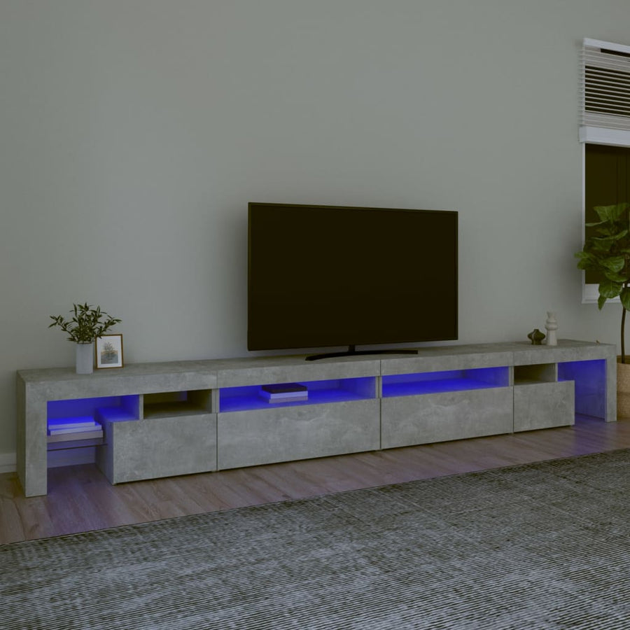 Tv-Meubel Met Led-Verlichting 290X36,5X40 Cm 290 x 36.5 x 40 cm Betongrijs