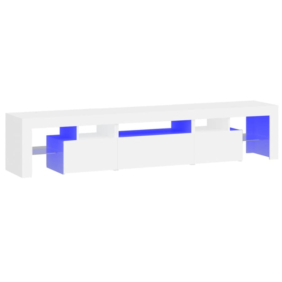 Tv-Meubel Met Led-Verlichting 200X36,5X40 Cm Wit 1 200 x 36.5 x 40 cm