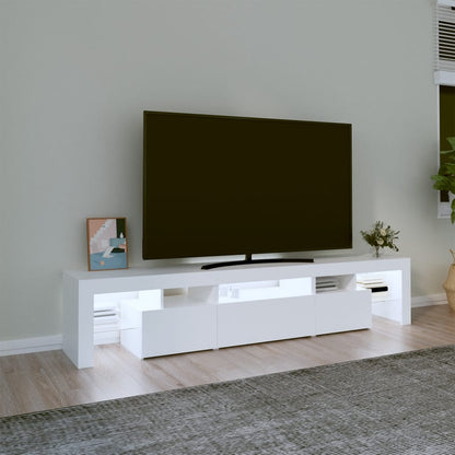 Tv-Meubel Met Led-Verlichting 200X36,5X40 Cm Wit 1 200 x 36.5 x 40 cm
