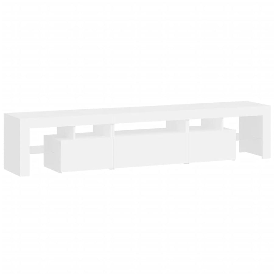 Tv-Meubel Met Led-Verlichting 200X36,5X40 Cm Wit 1 200 x 36.5 x 40 cm