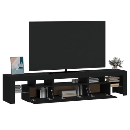 Tv-Meubel Met Led-Verlichting 200X36,5X40 Cm Zwart 1 200 x 36.5 x 40 cm