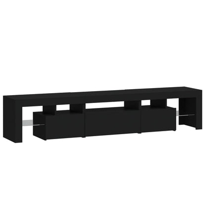 Tv-Meubel Met Led-Verlichting 200X36,5X40 Cm Zwart 1 200 x 36.5 x 40 cm