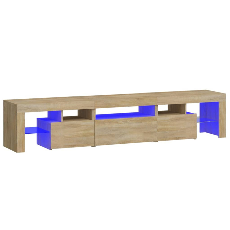 Tv-Meubel Met Led-Verlichting 200X36,5X40Cm Sonoma Eikenkleurig 200 x 36.5 x 40 cm