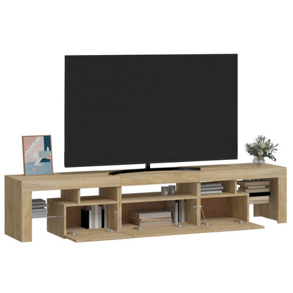 Tv-Meubel Met Led-Verlichting 200X36,5X40Cm Sonoma Eikenkleurig 200 x 36.5 x 40 cm