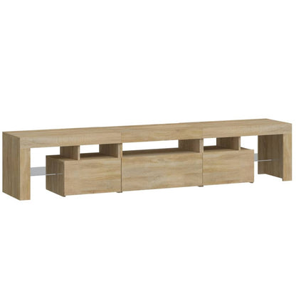 Tv-Meubel Met Led-Verlichting 200X36,5X40Cm Sonoma Eikenkleurig 200 x 36.5 x 40 cm