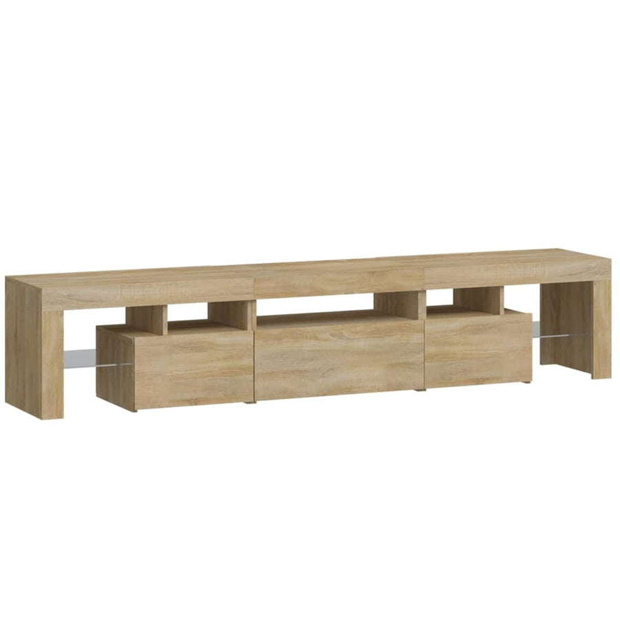 Tv-Meubel Met Led-Verlichting 200X36,5X40Cm Sonoma Eikenkleurig 200 x 36.5 x 40 cm