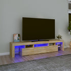 Tv-meubel 200x36,5x40 cm sonoma eiken led