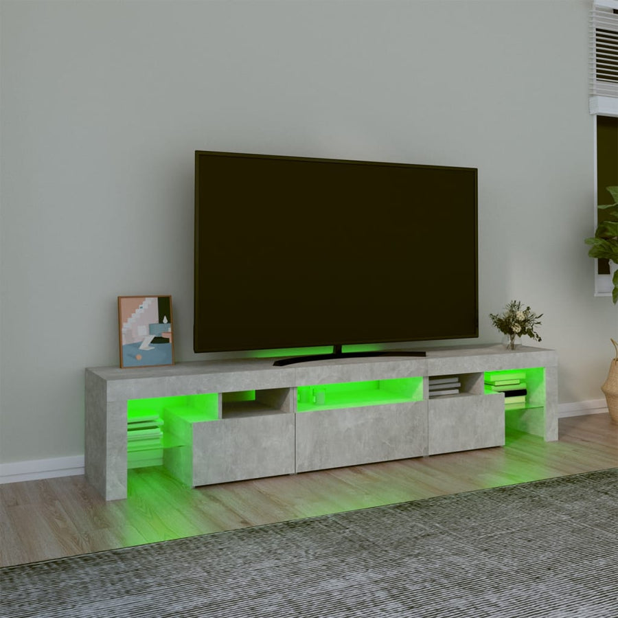 Tv-Meubel Met Led-Verlichting 200X36,5X40 Cm 1 200 x 36.5 x 40 cm Betongrijs