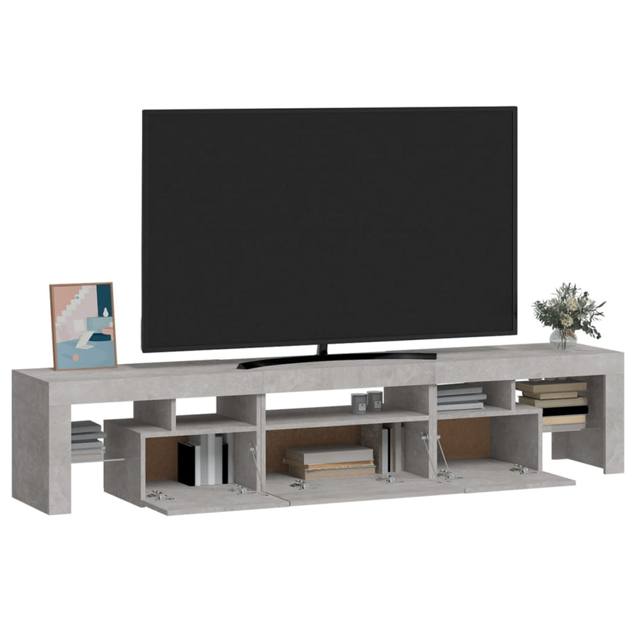 Tv-Meubel Met Led-Verlichting 200X36,5X40 Cm 1 200 x 36.5 x 40 cm Betongrijs