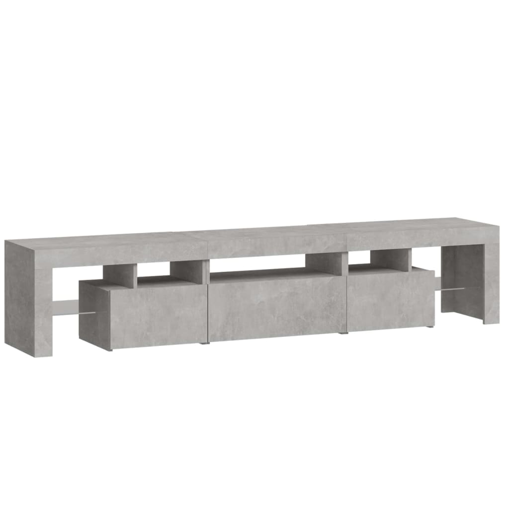 Tv-Meubel Met Led-Verlichting 200X36,5X40 Cm 1 200 x 36.5 x 40 cm Betongrijs