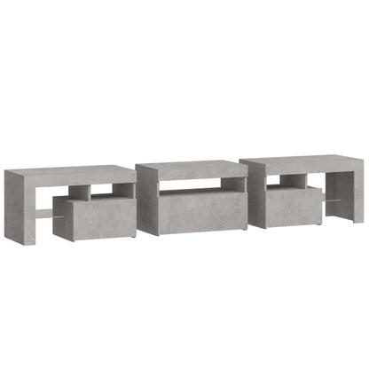 Tv-Meubel Met Led-Verlichting 200X36,5X40 Cm 1 200 x 36.5 x 40 cm Betongrijs