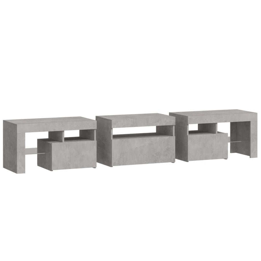 Tv-Meubel Met Led-Verlichting 200X36,5X40 Cm 1 200 x 36.5 x 40 cm Betongrijs