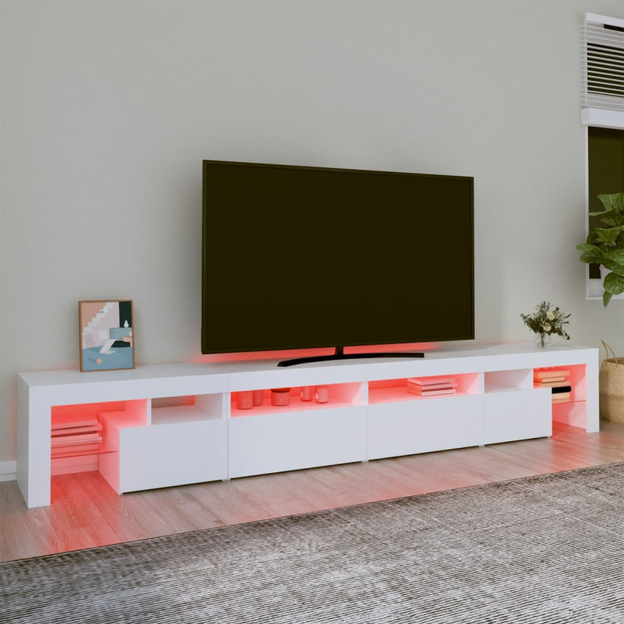 Tv-Meubel Met Led-Verlichting 260X36,5X40 Cm Wit 1 260 x 36.5 x 40 cm (4 pcs)