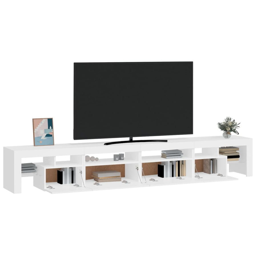 Tv-Meubel Met Led-Verlichting 260X36,5X40 Cm Wit 1 260 x 36.5 x 40 cm (4 pcs)