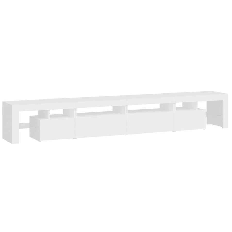 Tv-Meubel Met Led-Verlichting 260X36,5X40 Cm Wit 1 260 x 36.5 x 40 cm (4 pcs)