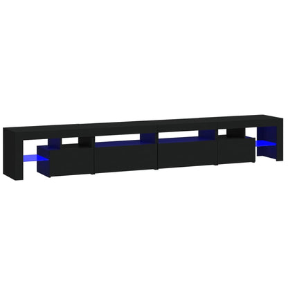 Tv-Meubel Met Led-Verlichting 260X36,5X40 Cm 260 x 36.5 x 40 cm (4 pcs) Zwart
