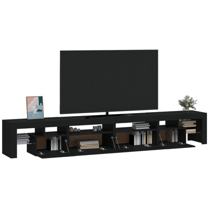Tv-Meubel Met Led-Verlichting 260X36,5X40 Cm 260 x 36.5 x 40 cm (4 pcs) Zwart
