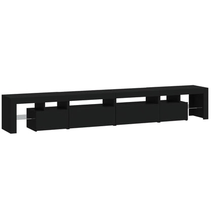 Tv-Meubel Met Led-Verlichting 260X36,5X40 Cm 260 x 36.5 x 40 cm (4 pcs) Zwart