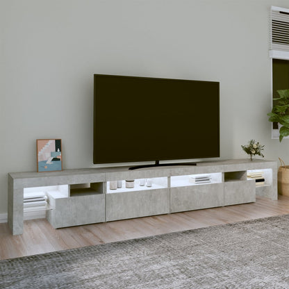 Tv-Meubel Met Led-Verlichting 260X36,5X40 Cm 260 x 36.5 x 40 cm (4 pcs) Betongrijs