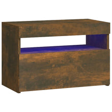 Nachtkastje Met Led-Verlichting 60X35X40 Cm Kleur 1 Gerookt eiken