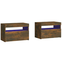 Nachtkastjes 2 St Met Led-Verlichting 60X35X40 Cm Gerookt Eiken