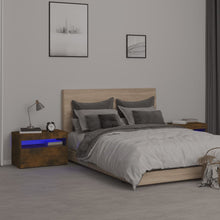 Nachtkastjes 2 St Met Led-Verlichting 60X35X40 Cm Gerookt Eiken