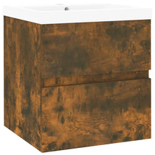 Wastafelkast met ingebouwde wasbak bewerkt hout 41 x 38.5 x 45 cm zonder kraan & afvoer