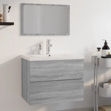 Badkamermeubelset Bewerkt Hout Eikenkleurig Grijs Sonoma 1 60 x 38.5 x 45 cm