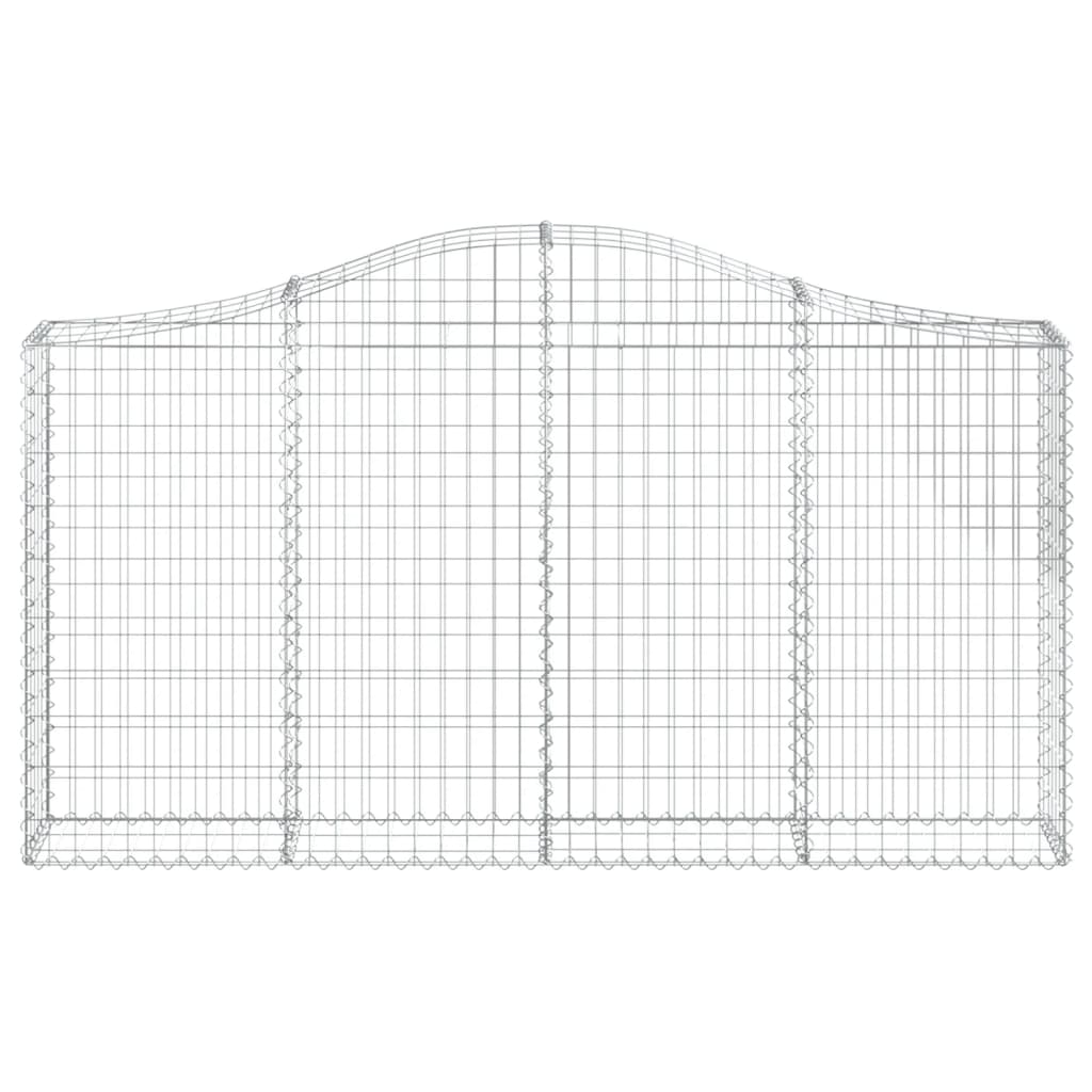 Schanskorf gewelfd 200x30x100/120 cm gegalvaniseerd ijzer 1 200 x 30 x 100/120 cm