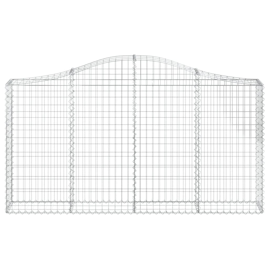 Schanskorf gewelfd 200x30x100/120 cm gegalvaniseerd ijzer 1 200 x 30 x 100/120 cm