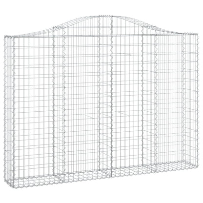 Schanskorf gewelfd 200x30x140/160 cm gegalvaniseerd ijzer 1 200 x 30 x 140/160 cm