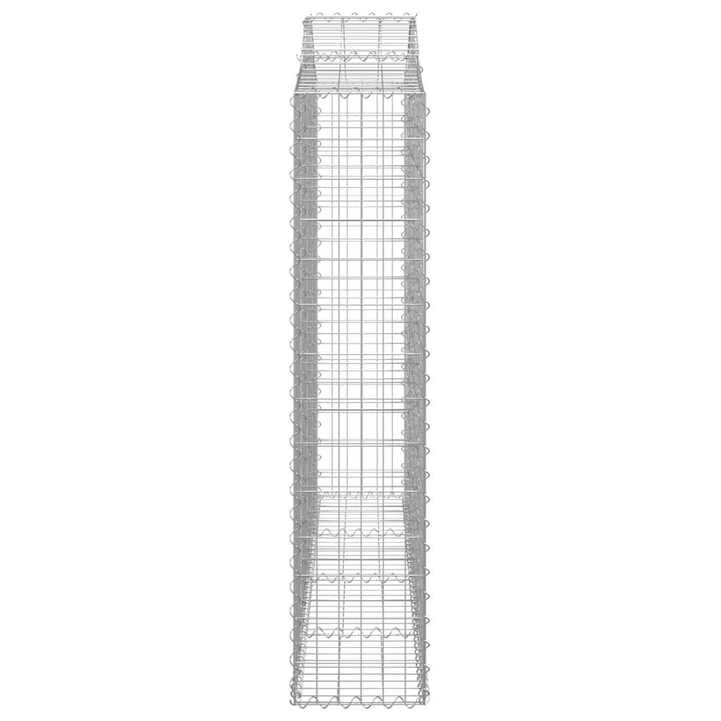 Schanskorf gewelfd 200x30x140/160 cm gegalvaniseerd ijzer 1 200 x 30 x 140/160 cm