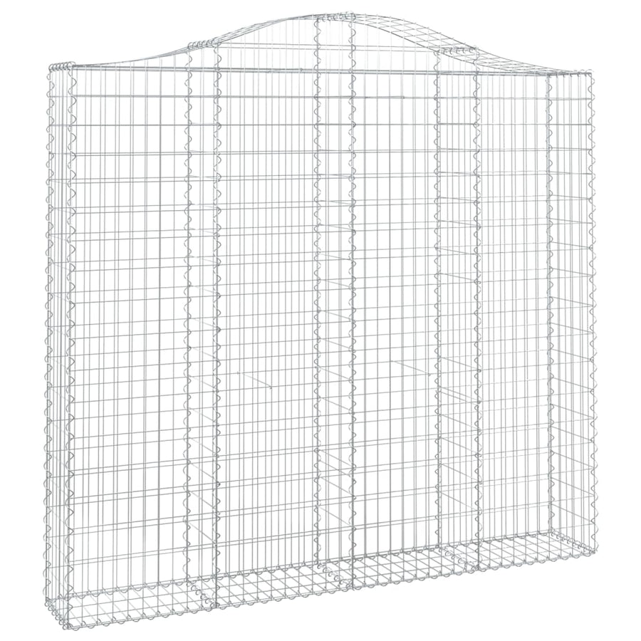 Schanskorf gewelfd 200x30x180/200 cm gegalvaniseerd ijzer 1 200 x 30 x 180/200 cm